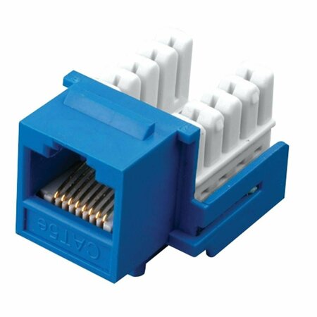 VANCO INTERNATIONAL Vanco CAT5e RJ45 90 Degree Keystone Jack 110 Style Blue - 820556